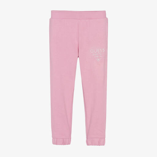 Guess-Розовые хлопковые джоггеры для девочек | Childrensalon Outlet