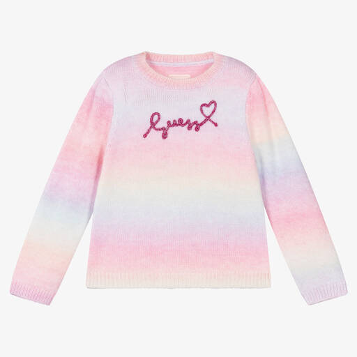 Guess-Girls Pink Knitted Sweater | Childrensalon Outlet