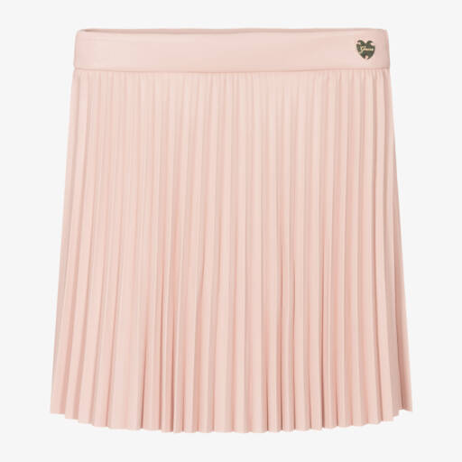 Guess-Girls Pink Pleated Faux Leather Skirt | Childrensalon Outlet
