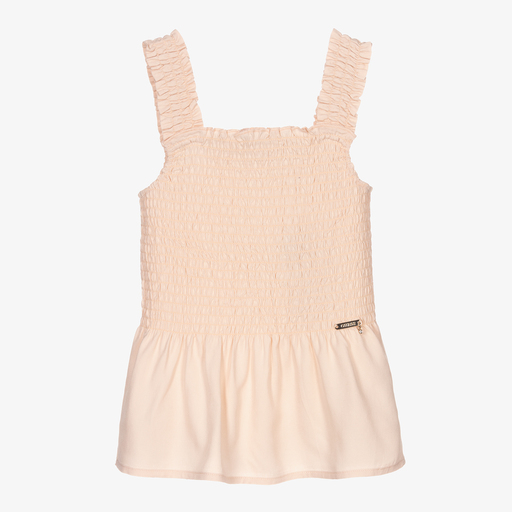 Guess-Розовый топ с оборкой для девочек | Childrensalon Outlet