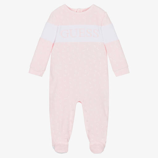Guess-Розовый велюровый комбинезон | Childrensalon Outlet