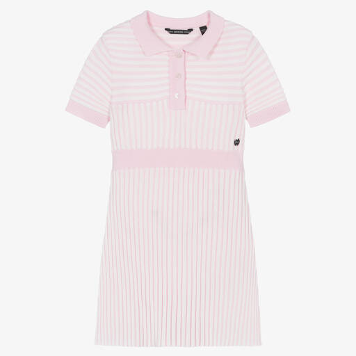 Guess-Girls Pink & White Striped Dress  | Childrensalon Outlet