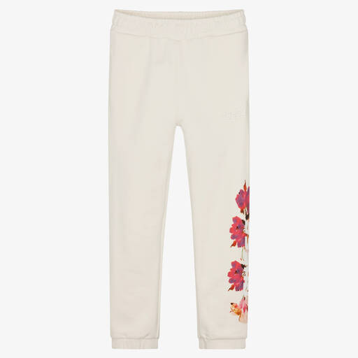 Guess-Bas de jogging blanc à fleurs fille | Childrensalon Outlet