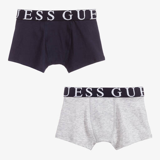 Guess-Grey & Blue Boxers (2 Pack) | Childrensalon Outlet