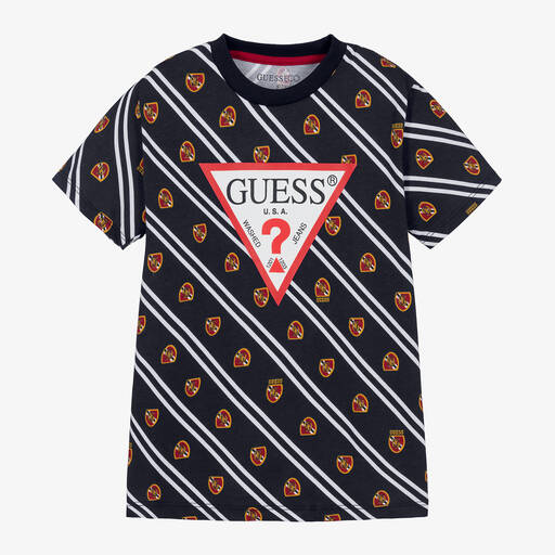 Guess-تيشيرت قطن لون أسود للأولاد | Childrensalon Outlet