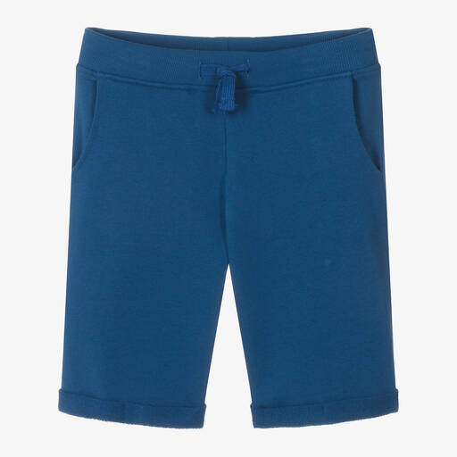 Guess-Junior Boys Blue Cotton Shorts | Childrensalon Outlet