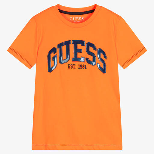 Guess-Oranges Baumwoll-T-Shirt (J) | Childrensalon Outlet