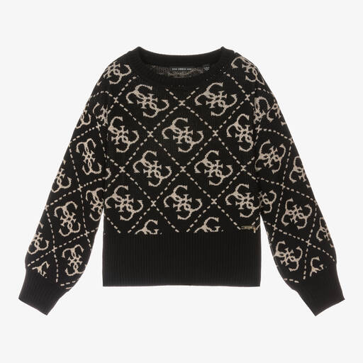 Guess-Junior Strickpullover Schwarz/Gold | Childrensalon Outlet