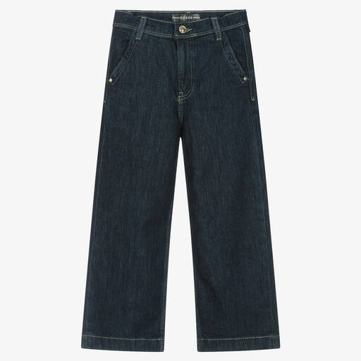 Guess-Blaue Junior Jeans mit weitem Bein | Childrensalon Outlet