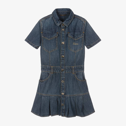 Guess-Junior Girls Dark Blue Denim Dress | Childrensalon Outlet