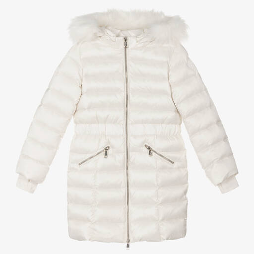 Guess-Junior Girls Ivory Down Padded Coat | Childrensalon Outlet