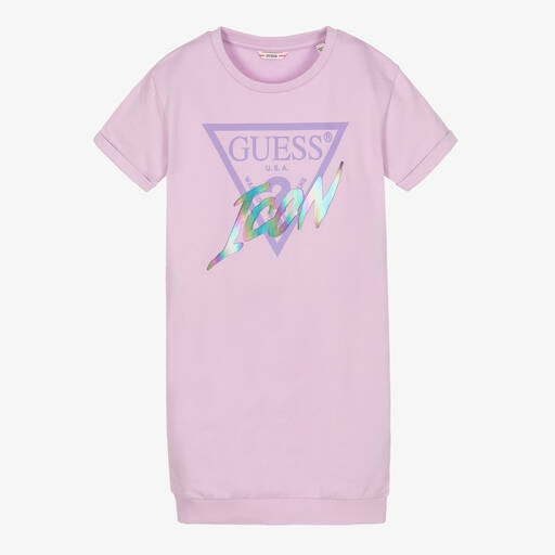 Guess-فستان قطن لون بنفسجي | Childrensalon Outlet