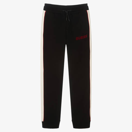 Guess-Teen Boys Black Joggers | Childrensalon Outlet