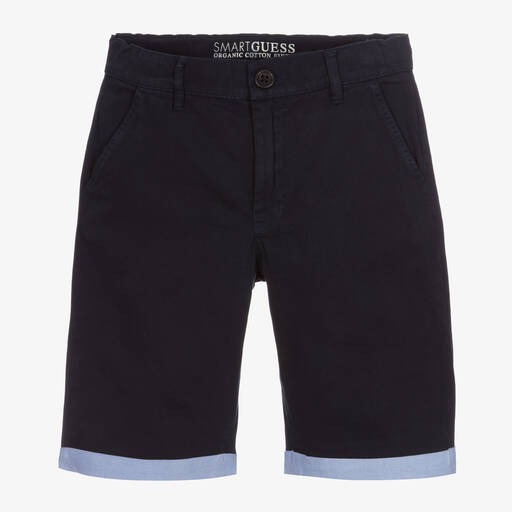 Guess-Teen Boys Blue Chino Shorts | Childrensalon Outlet