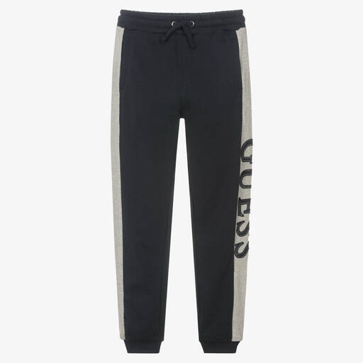 Guess-Teen Boys Blue Logo Joggers | Childrensalon Outlet