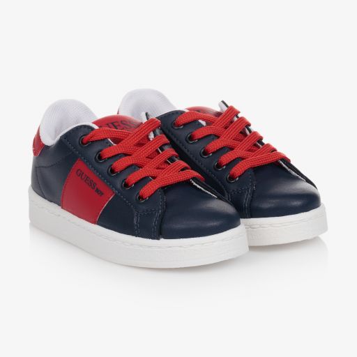Guess-Teen Boys Blue Logo Trainers | Childrensalon Outlet