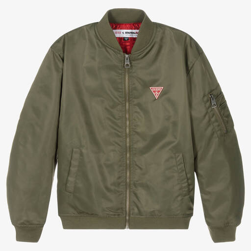 Guess-Teen Boys Green Banksy Jacket | Childrensalon Outlet