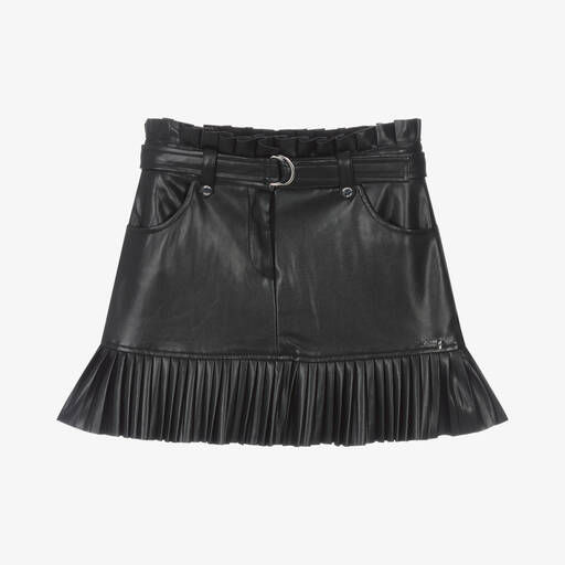 Guess-Teen Girls Black Faux Leather Skirt | Childrensalon Outlet