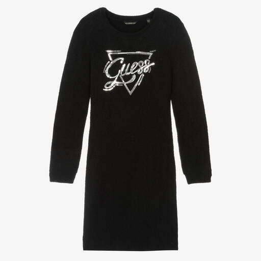 Guess-Teen Girls Black Sequin Dress | Childrensalon Outlet