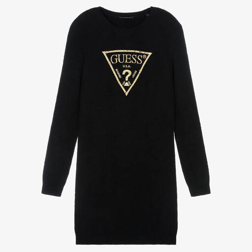 Guess-Teen Girls Black Sweater Dress | Childrensalon Outlet