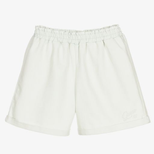 Guess-Teen Girls Blue Cotton Shorts | Childrensalon Outlet