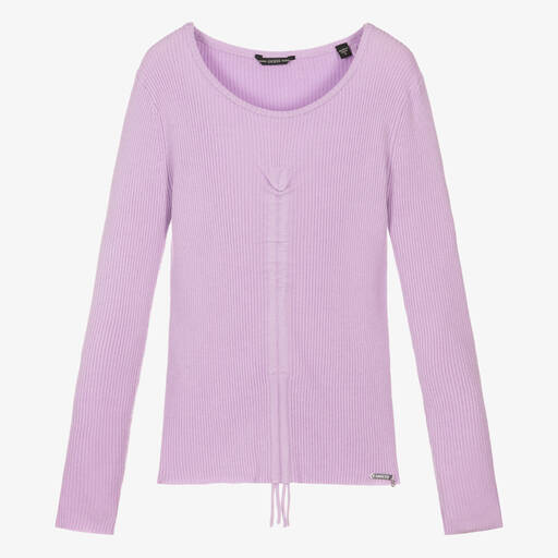 Guess-Teen Girls Lilac Knitted Top | Childrensalon Outlet