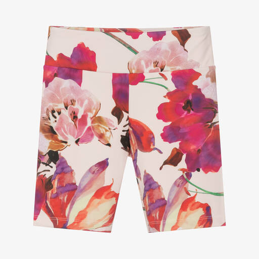 Guess-Teen Girls Pink Floral Cycling Shorts | Childrensalon Outlet