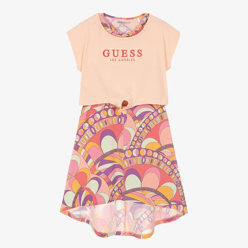 Guess-Teen Girls Pink Patterned Dress  | Childrensalon Outlet