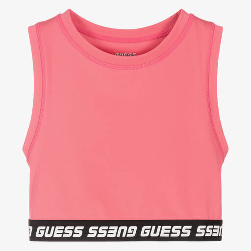 Guess-Teen Girls Pink Sports Top | Childrensalon Outlet