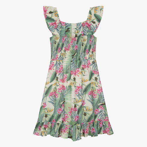 Guess-Teen Girls Viscose Tropical Floral Dress | Childrensalon Outlet