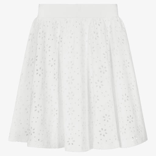 Guess-Teen Girls White Broderie Anglaise Skirt | Childrensalon Outlet