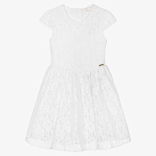 Guess-Teen Girls White Floral Lace Dress | Childrensalon Outlet