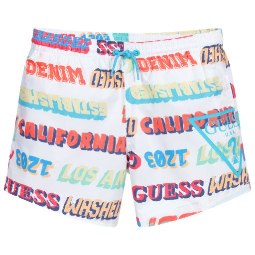 Guess-Teen Multi Print Swim Shorts | Childrensalon Outlet