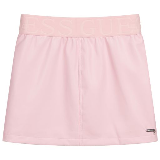 Guess-تنورة جلد صناعي لون زهري | Childrensalon Outlet