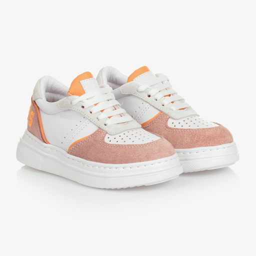 Guess-Teen White & Pink Trainers | Childrensalon Outlet