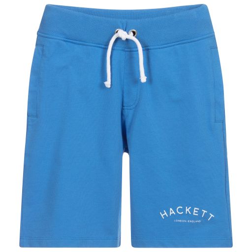 Hackett London-Boys Blue Cotton Jersey Shorts | Childrensalon Outlet