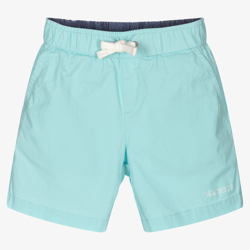 Hackett London-Boys Blue Cotton Shorts | Childrensalon Outlet