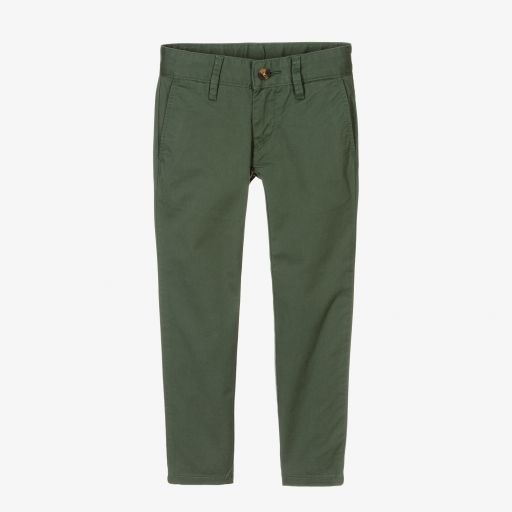 Hackett London-Boys Green Chino Trousers | Childrensalon Outlet