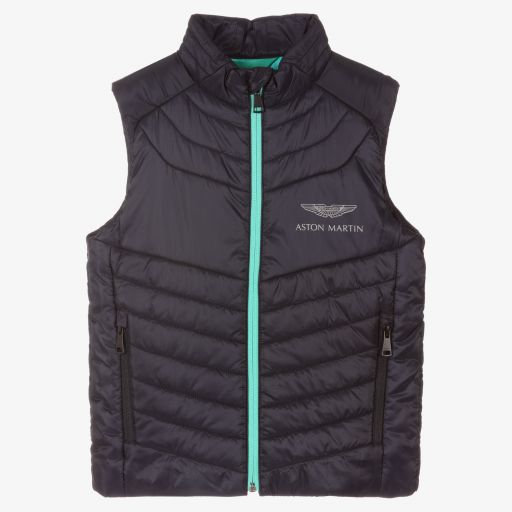 Hackett Aston Martin Racing-Doudoune sans manches bleue Garçon | Childrensalon Outlet