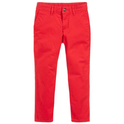 Hackett London-Boys Red Chino Trousers | Childrensalon Outlet