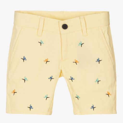 Hackett London-Gelbe Baumwollshorts für Jungen | Childrensalon Outlet