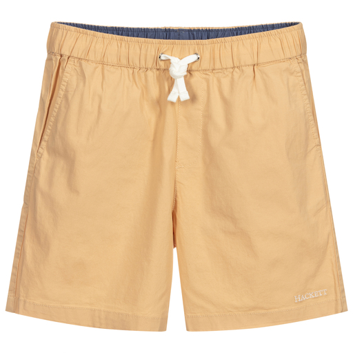 Hackett London-Teen Boys Beige Cotton Shorts | Childrensalon Outlet