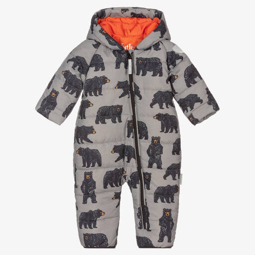 Hatley-Baby Boys Grey Bear Snowsuit | Childrensalon Outlet