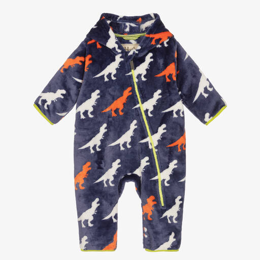 Hatley-Baby Boys Navy Blue Dinosaur Pramsuit | Childrensalon Outlet