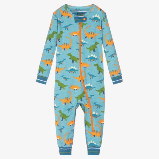 Hatley-Blue Organic Cotton Romper | Childrensalon Outlet