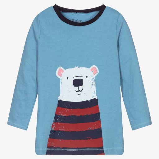 Hatley-Boys Blue Bear Top | Childrensalon Outlet