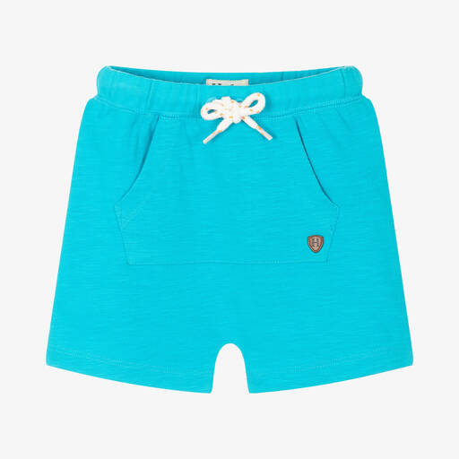 Hatley-Boys Blue Cotton Jersey Shorts | Childrensalon Outlet