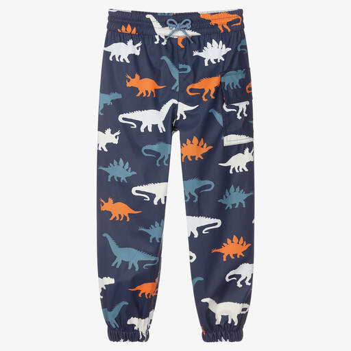 Hatley-Boys Blue Dino Splash Trousers | Childrensalon Outlet