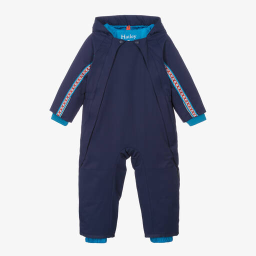 Hatley-Boys Blue Padded Snowsuit | Childrensalon Outlet
