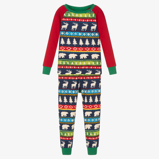 Hatley-Boys Blue Painted Fair Isle Pyjamas | Childrensalon Outlet